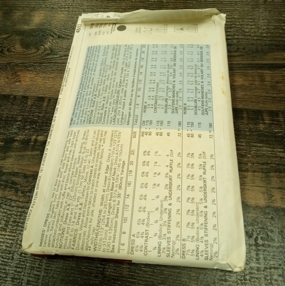 Butterick Sewing Pattern 4517 Women's Evening Cocktail Formal Dress Sizw12-16 - Picture 2 of 6